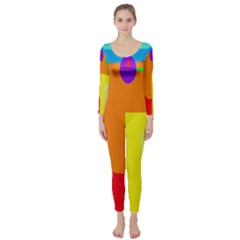 Colorful Abstraction Long Sleeve Catsuit by Valentinaart