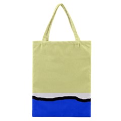 Yellow And Blue Simple Design Classic Tote Bag by Valentinaart