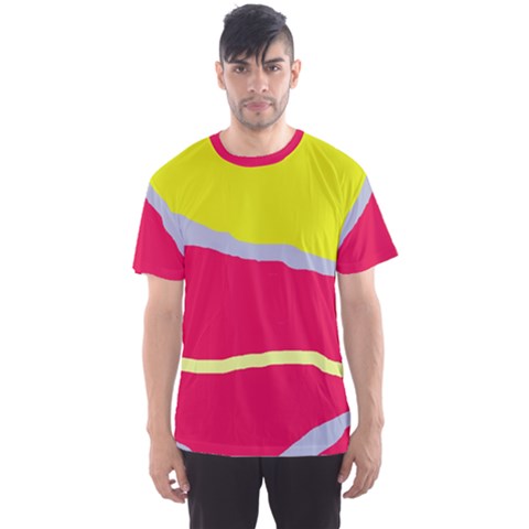 Red And Yellow Design Men s Sport Mesh Tee by Valentinaart