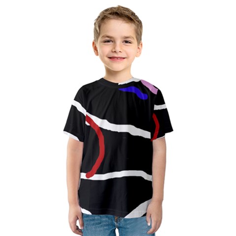 Decorative Lines Kid s Sport Mesh Tee by Valentinaart