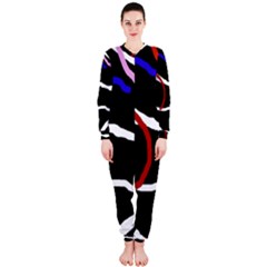 Decorative Lines Onepiece Jumpsuit (ladies)  by Valentinaart