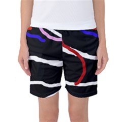 Decorative Lines Women s Basketball Shorts by Valentinaart