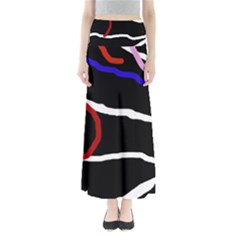 Decorative Lines Maxi Skirts by Valentinaart