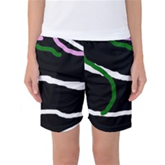 Decorative Lines Women s Basketball Shorts by Valentinaart