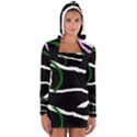 Decorative lines Women s Long Sleeve Hooded T-shirt View1