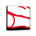 Red, black and white design Mini Canvas 4  x 4  View1