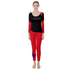 Colorful Abstraction Long Sleeve Catsuit by Valentinaart