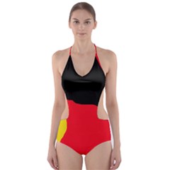 Colorful Abstraction Cut-out One Piece Swimsuit by Valentinaart