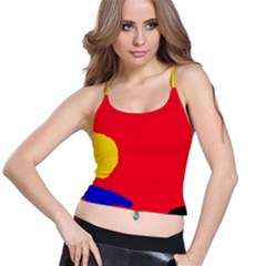 Colorful Abstraction Spaghetti Strap Bra Top by Valentinaart