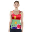 Optimistic abstraction Racer Back Sports Top View1