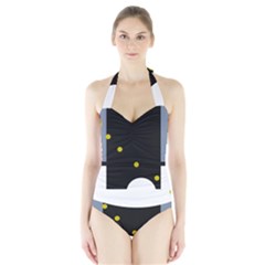 Abstract Design Halter Swimsuit by Valentinaart