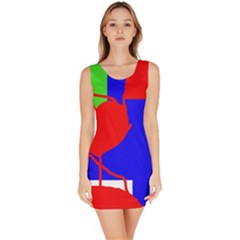 Abstract Hart Sleeveless Bodycon Dress by Valentinaart