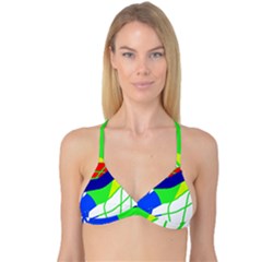 Colorful Abstraction Reversible Tri Bikini Top