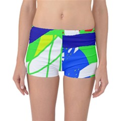 Colorful Abstraction Reversible Boyleg Bikini Bottoms by Valentinaart