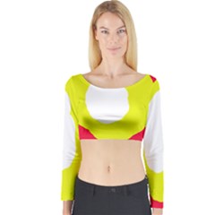 Colorful Abstraction Long Sleeve Crop Top by Valentinaart