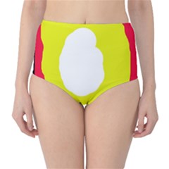 Colorful Abstraction High-waist Bikini Bottoms by Valentinaart