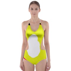 Colorful Abstraction Cut-out One Piece Swimsuit by Valentinaart