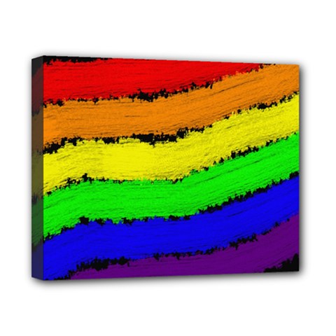 Rainbow Canvas 10  x 8 