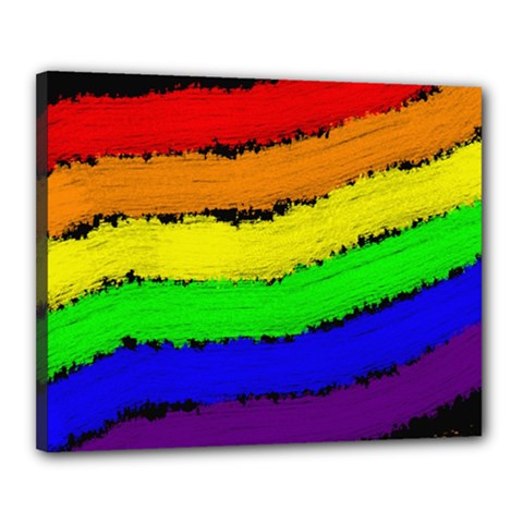 Rainbow Canvas 20  x 16 