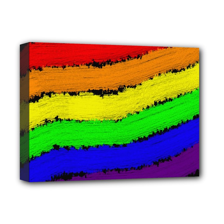 Rainbow Deluxe Canvas 16  x 12  