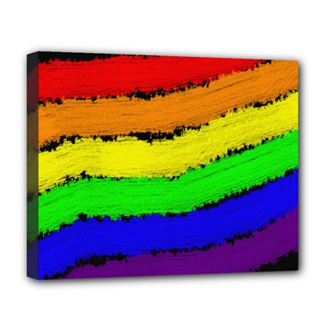 Rainbow Deluxe Canvas 20  x 16  