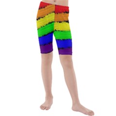 Rainbow Kid s Mid Length Swim Shorts