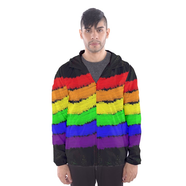 Rainbow Hooded Wind Breaker (Men)