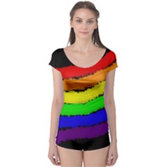 Rainbow Boyleg Leotard 