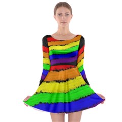 Rainbow Long Sleeve Skater Dress