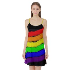 Rainbow Satin Night Slip