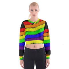 Rainbow Women s Cropped Sweatshirt