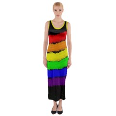 Rainbow Fitted Maxi Dress