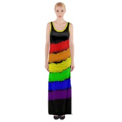 Rainbow Maxi Thigh Split Dress