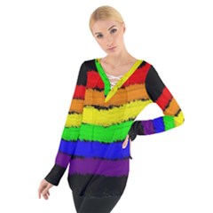 Rainbow Women s Tie Up Tee