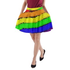 Rainbow A-Line Pocket Skirt