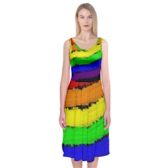 Rainbow Midi Sleeveless Dress