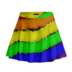 Rainbow Mini Flare Skirt