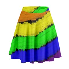 Rainbow High Waist Skirt