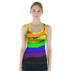 Rainbow Racer Back Sports Top