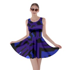 Deep Blue Abstraction Skater Dress by Valentinaart