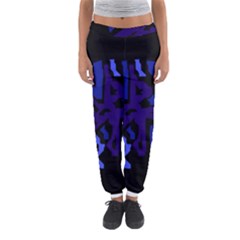 Deep Blue Abstraction Women s Jogger Sweatpants by Valentinaart