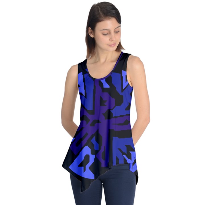 Deep blue abstraction Sleeveless Tunic