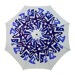 Deep Blue Abstraction Golf Umbrellas by Valentinaart