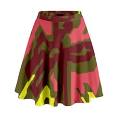 Abstraction High Waist Skirt by Valentinaart