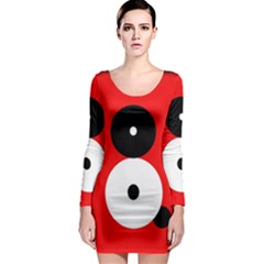 Number Eight Long Sleeve Bodycon Dress by Valentinaart