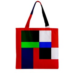 Colorful Abstraction Zipper Grocery Tote Bag by Valentinaart