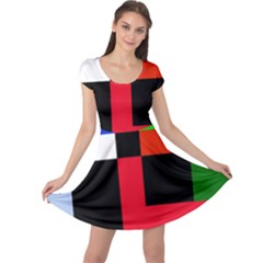 Colorful Abstraction Cap Sleeve Dresses by Valentinaart