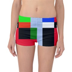 Colorful Abstraction Reversible Boyleg Bikini Bottoms by Valentinaart