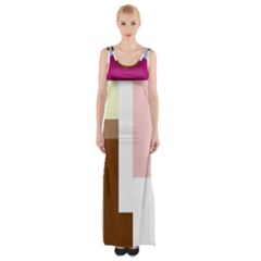 Colorful Abstraction Maxi Thigh Split Dress by Valentinaart