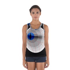 Blue Eye Women s Sport Tank Top  by Valentinaart